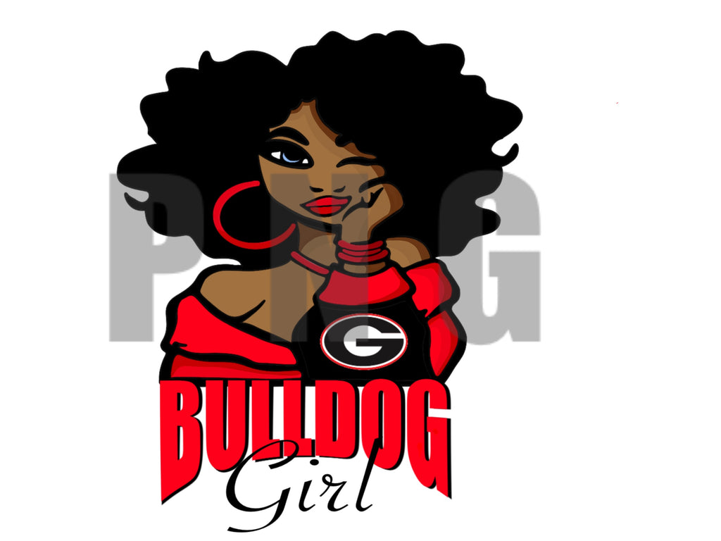 Digital PNG Bulldog Girl